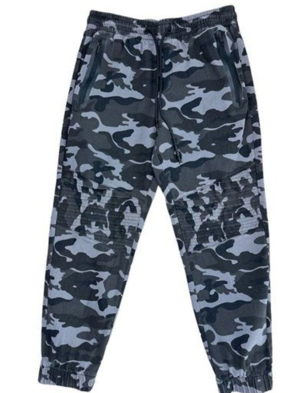 Public Record Boys Size 12 Grey Camo Joggers Elastic Waist Pants Stretch Cotton